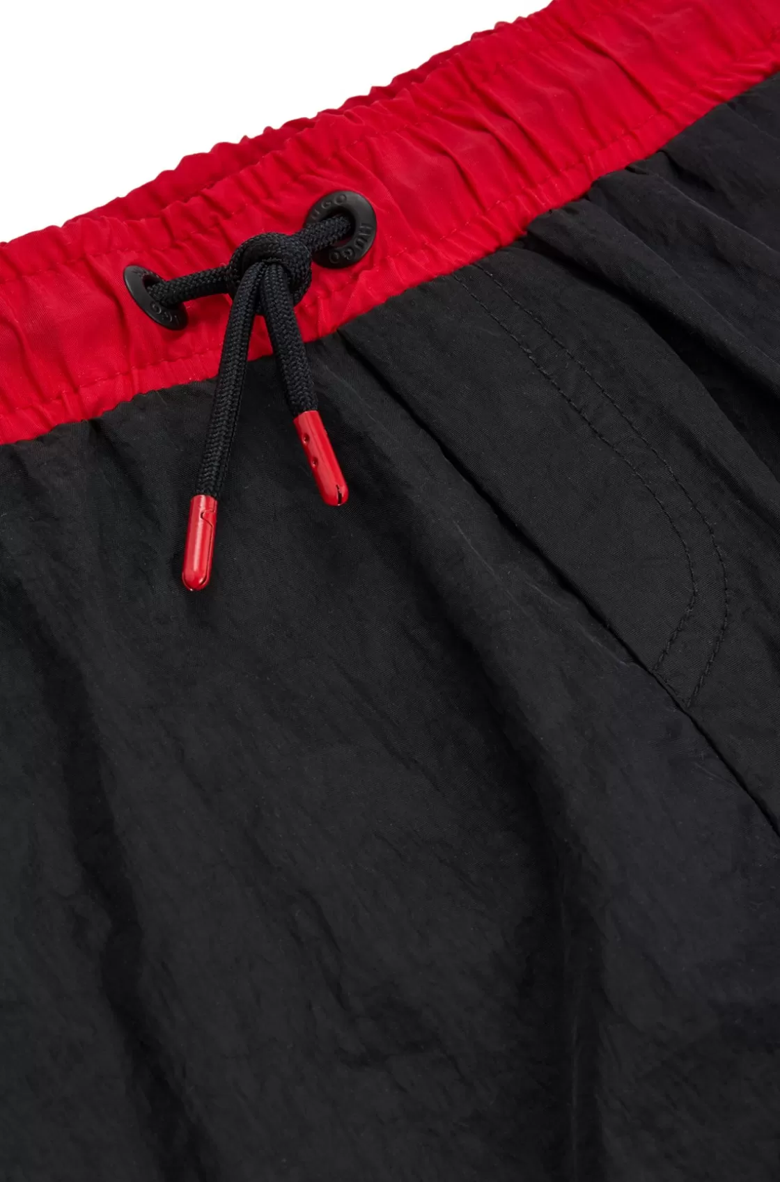 HUGO BOSS Kids' Quick-dry Swim Shorts With Vertical Logo Black Store