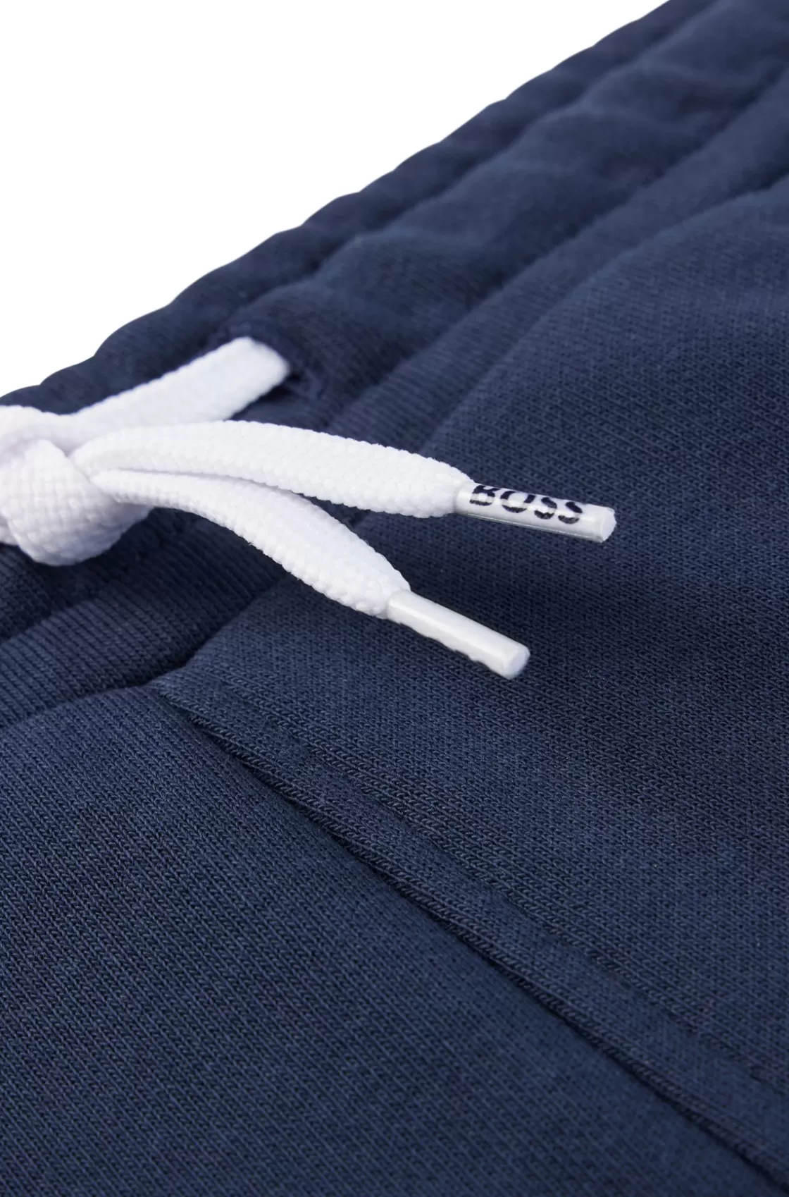 HUGO BOSS Kids' Regular-fit Fleece Shorts With Logo Print Dark Blue Discount