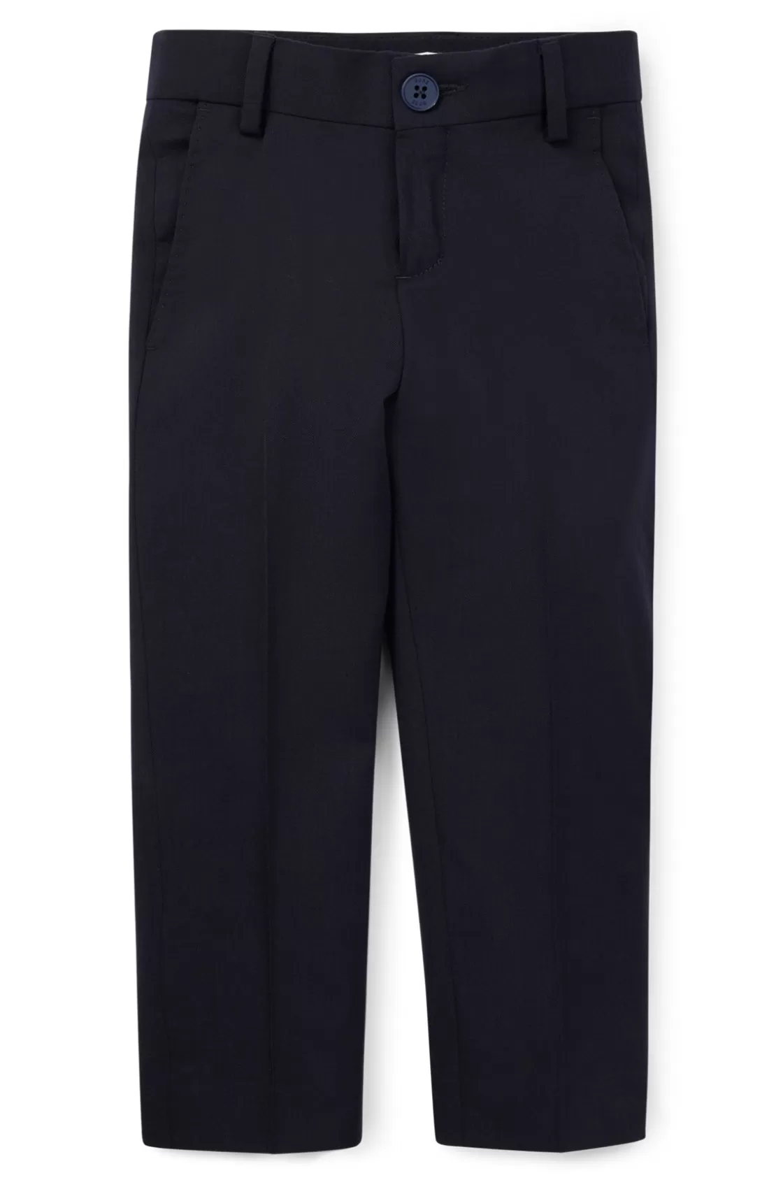 HUGO BOSS Kids' Regular-fit Suit Trousers In Stretch Wool Dark Blue Shop