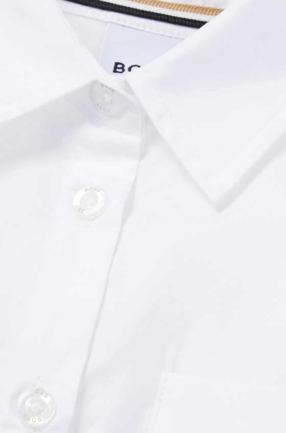 HUGO BOSS Kids' Shirt Dress With Signature Stripes White Online