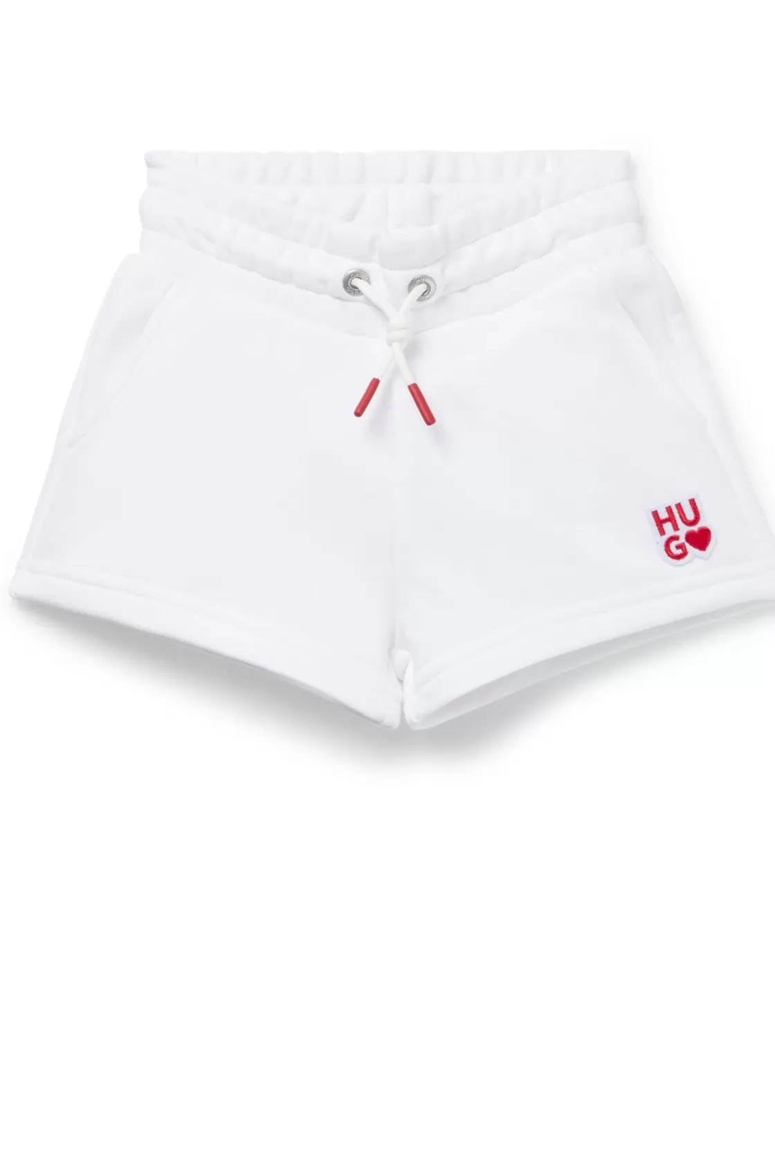 HUGO BOSS Kids' Shorts In French Terry With Logo Details White Cheap