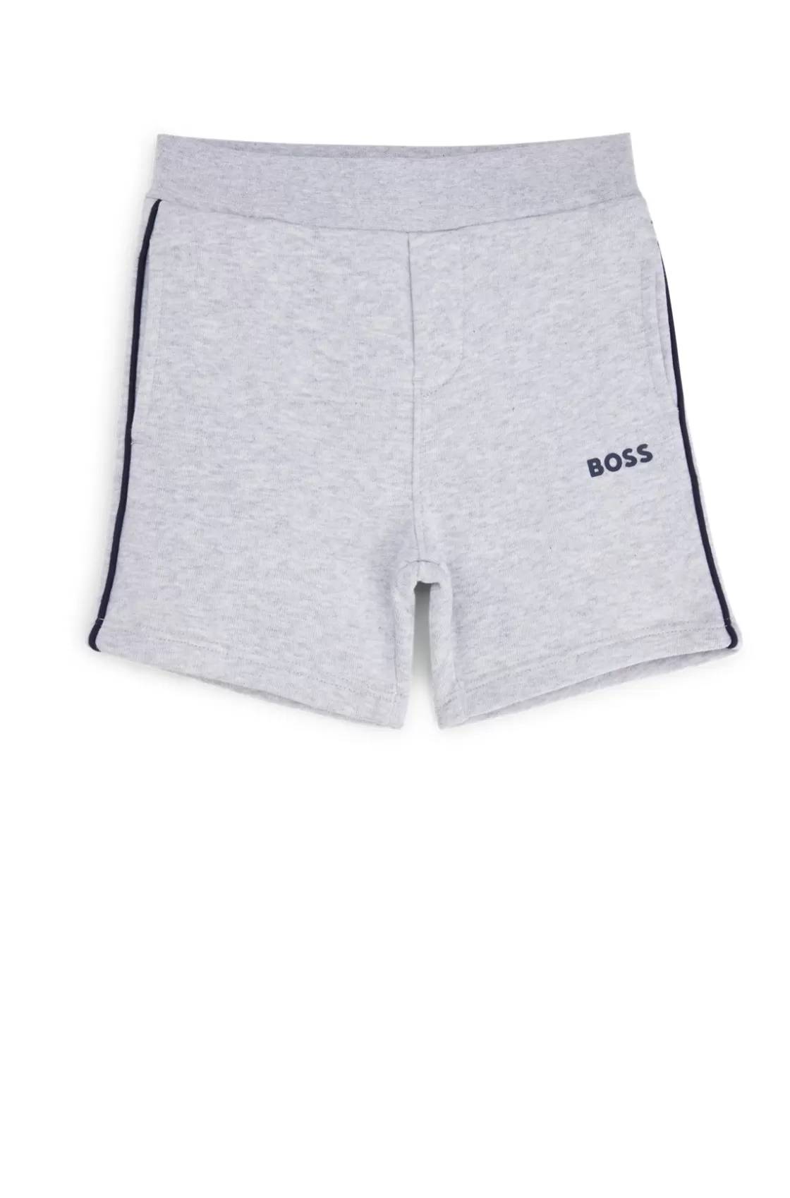 HUGO BOSS Kids' Shorts With Stripes And Logo Light Grey Clearance
