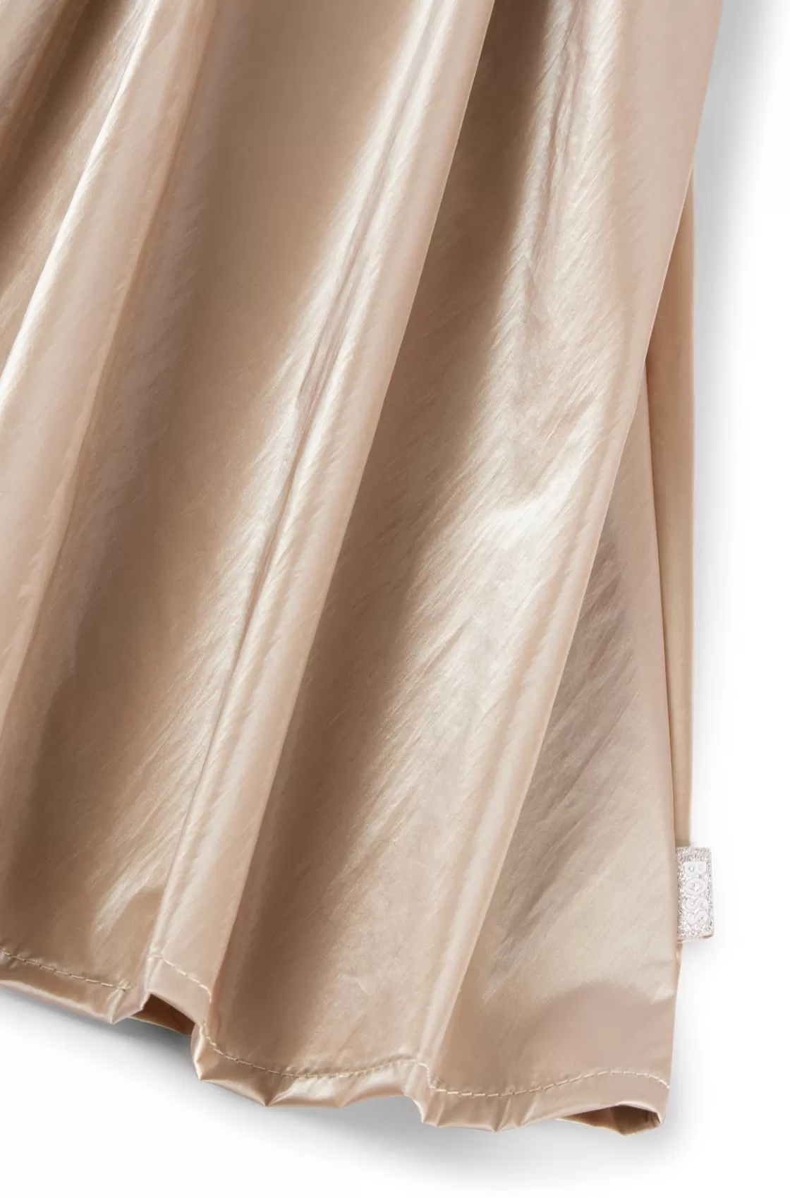 HUGO BOSS Kids' Skater Skirt With Drawstring Waist Gold New