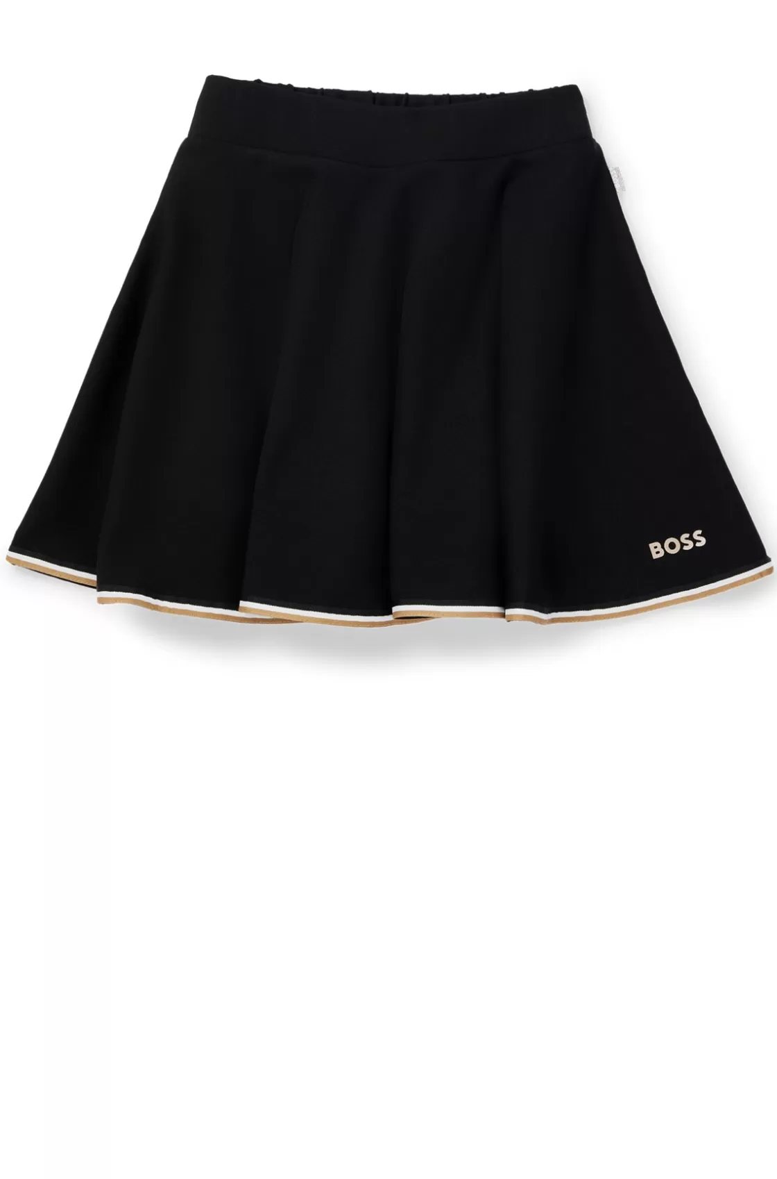 HUGO BOSS Kids' Skater Skirt With Logo Print Black Cheap