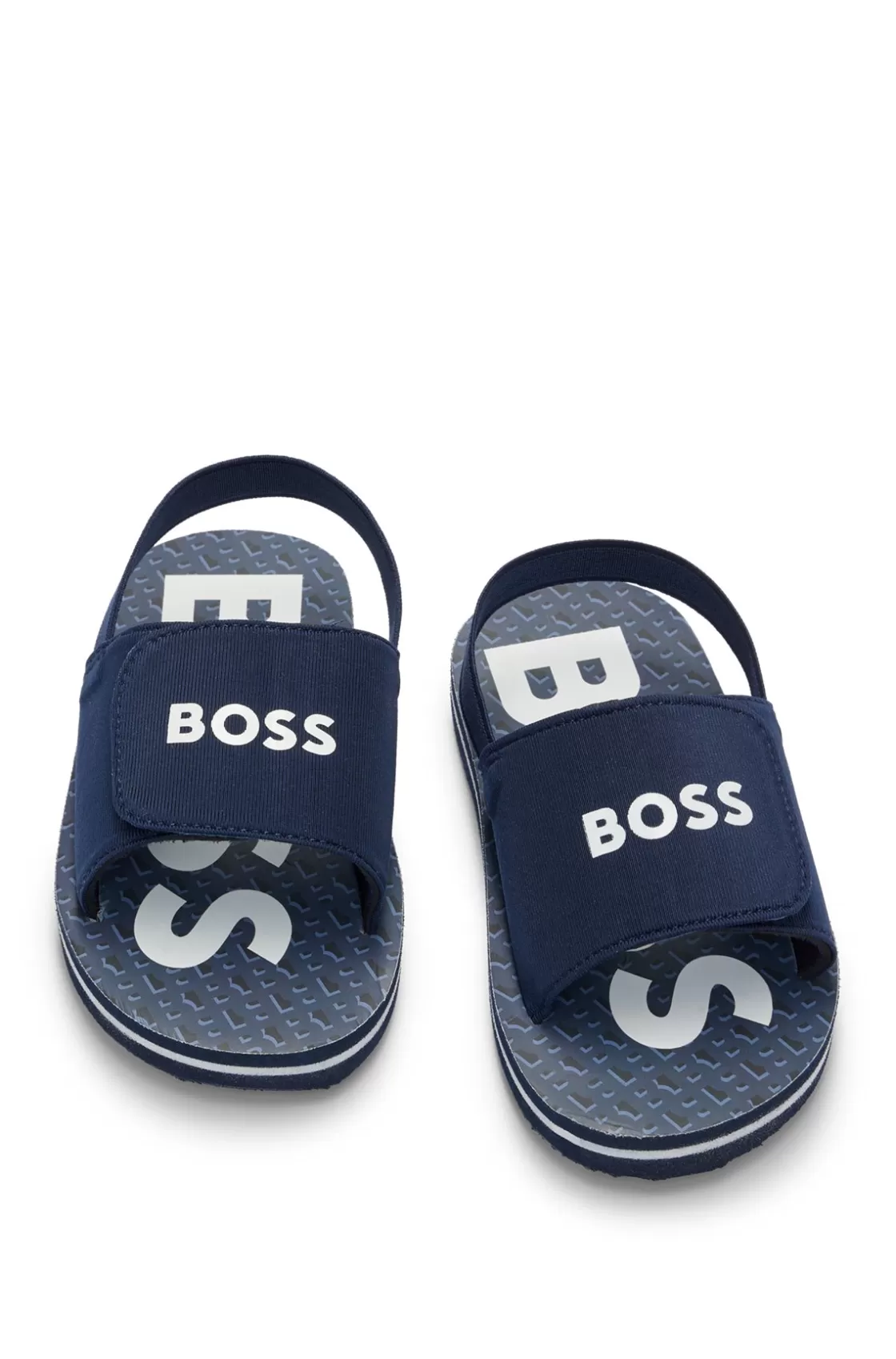 HUGO BOSS Kids' Slides With Ankle Strap And Branding Dark Blue Hot