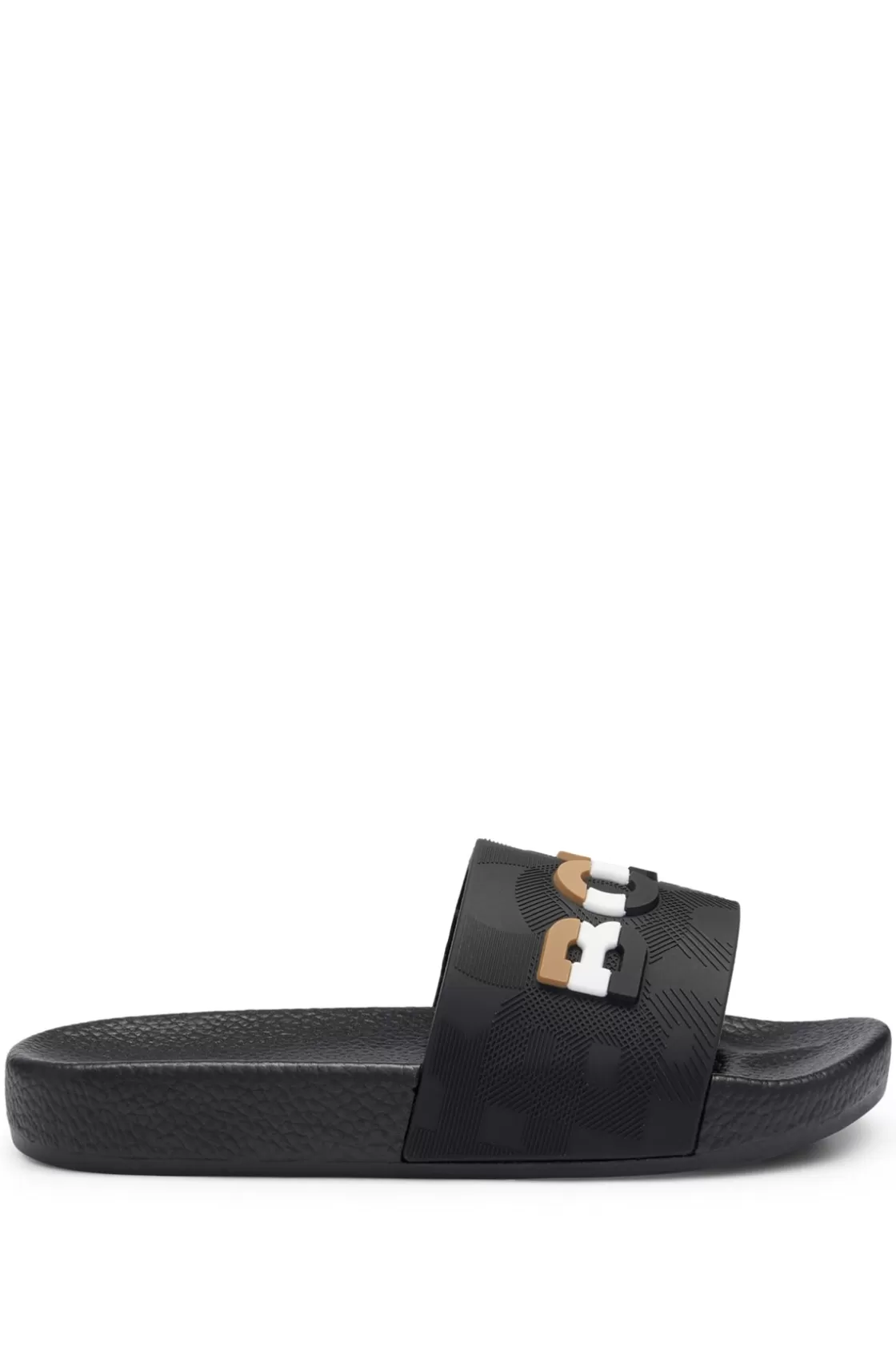 HUGO BOSS Kids' Slides With Contrast Logos Black Best Sale