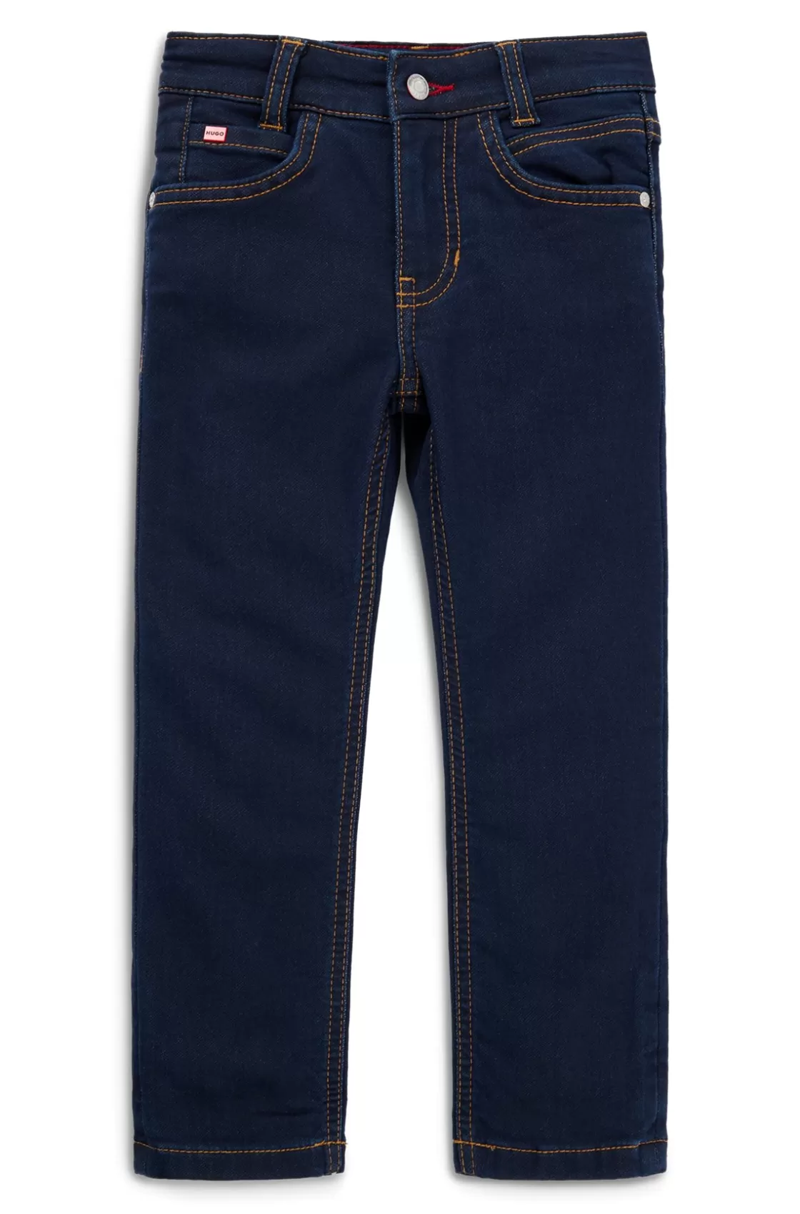 HUGO BOSS Kids' Slim-fit Jeans In Blue Knitted Denim Patterned Flash Sale