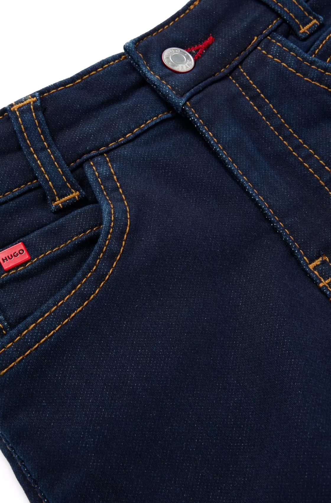 HUGO BOSS Kids' Slim-fit Jeans In Blue Knitted Denim Patterned Flash Sale