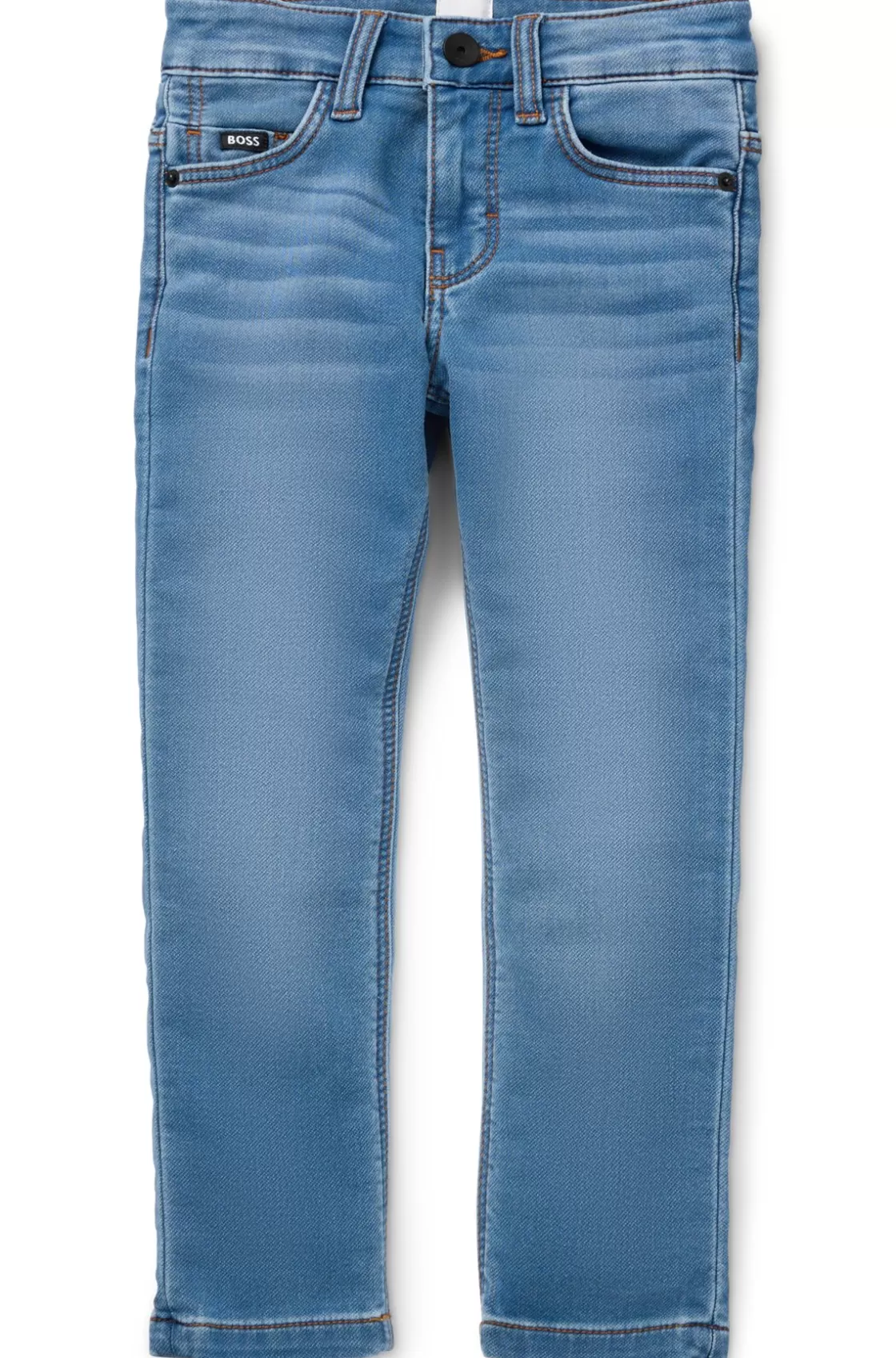 HUGO BOSS Kids' Slim-fit Jeans In Blue Stretch Denim Patterned Online