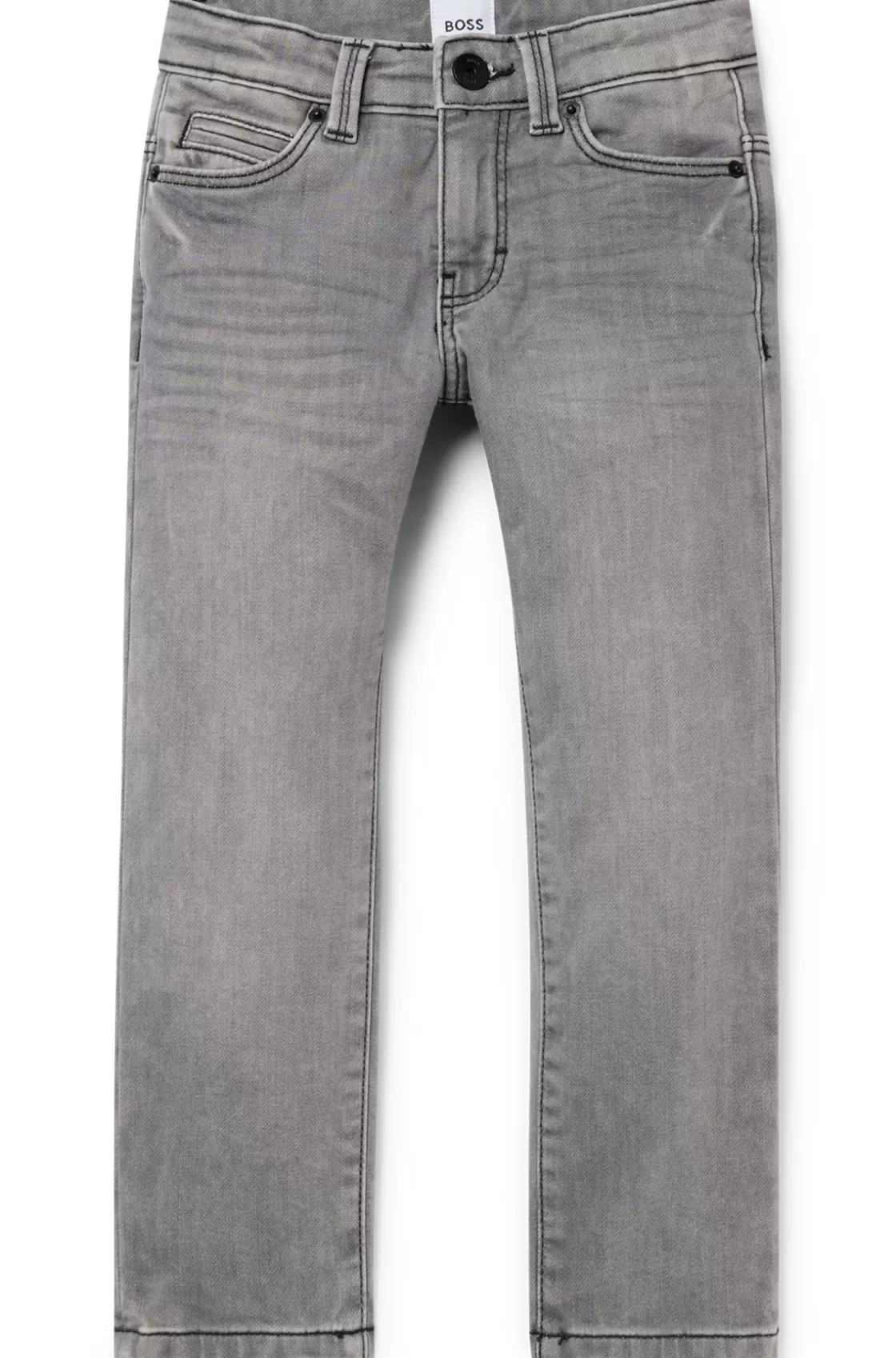 HUGO BOSS Kids' Slim-fit Jeans In Gray Fleece-touch Denim Dark Grey Best Sale