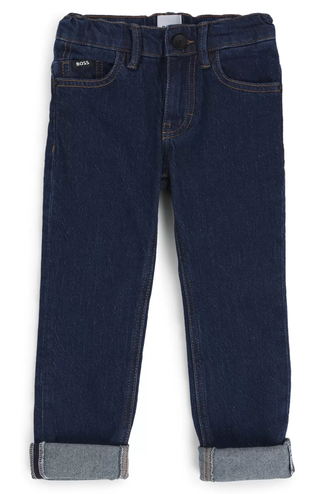 HUGO BOSS Kids' Slim-fit Jeans With Double B Monogram Rivet Patterned Best Sale