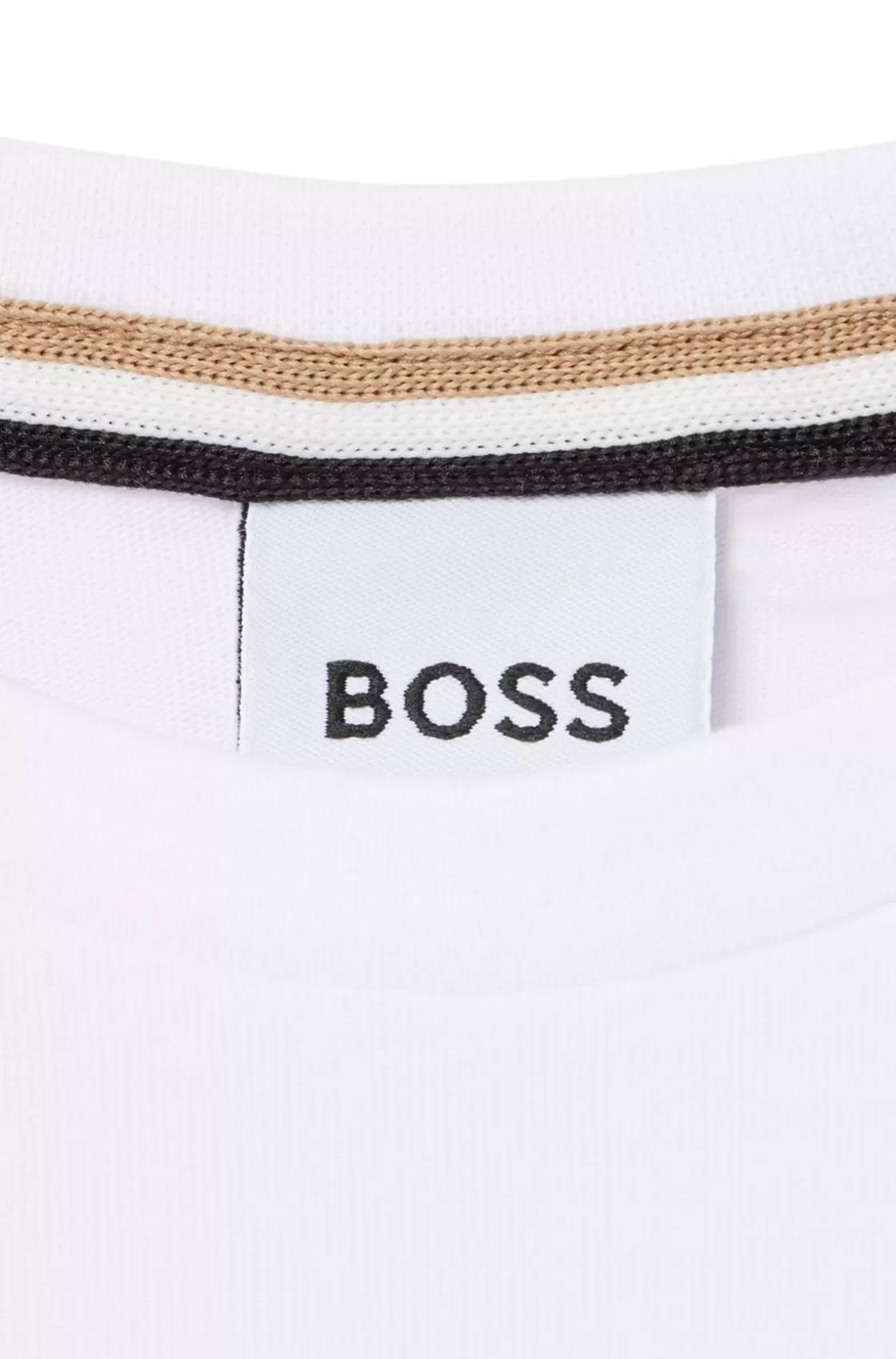HUGO BOSS Kids' Slim-fit T-shirt In Cotton With Logo Print White Shop