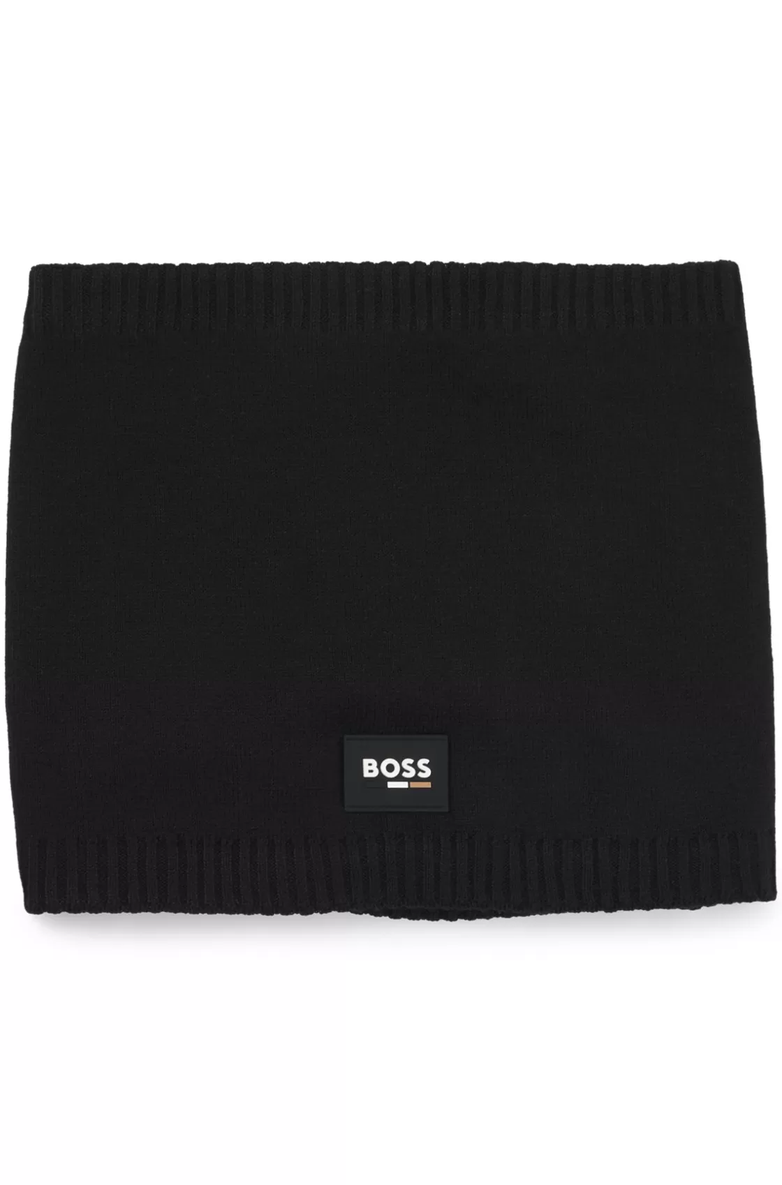 HUGO BOSS Kids' Snood With Silicone Logo Badge Black Flash Sale