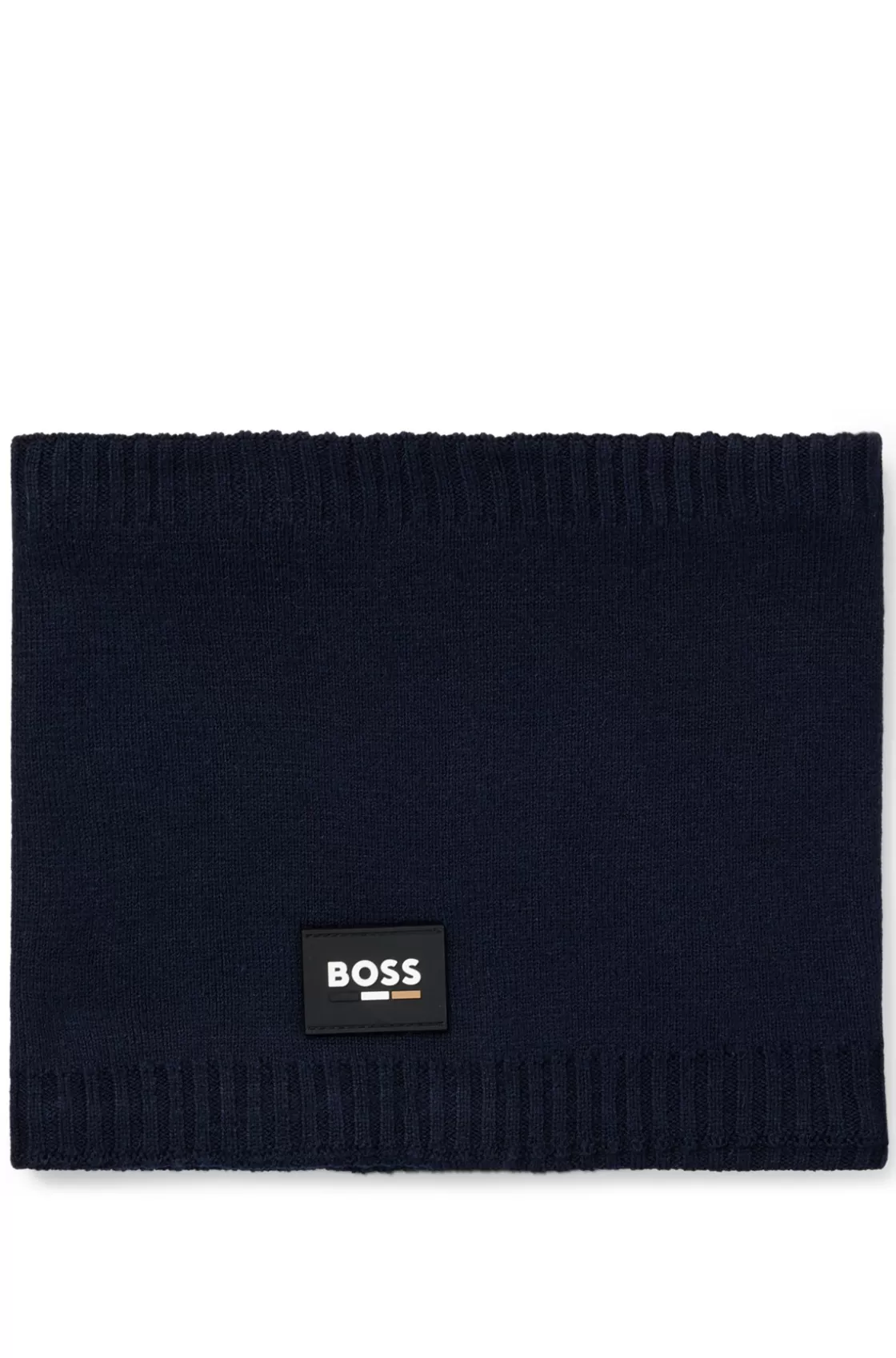 HUGO BOSS Kids' Snood With Silicone Logo Badge Dark Blue Sale