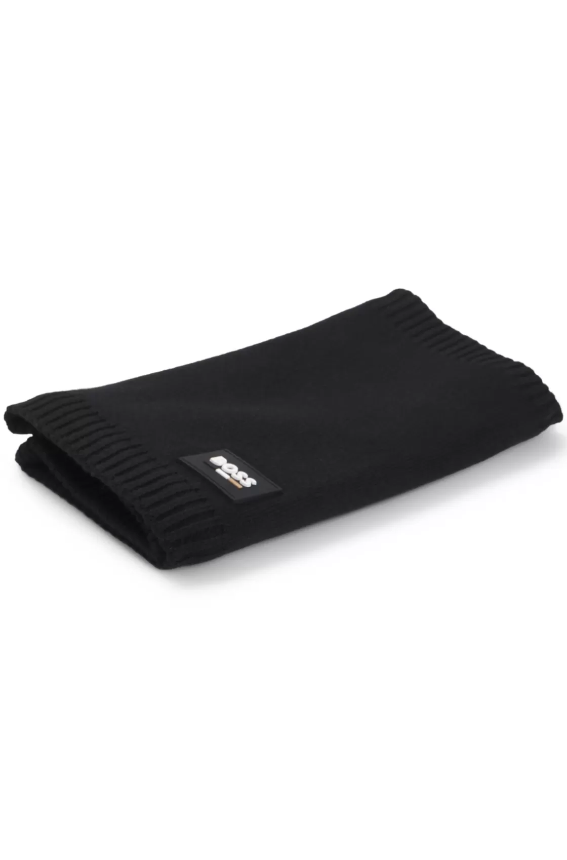 HUGO BOSS Kids' Snood With Silicone Logo Badge Black Flash Sale