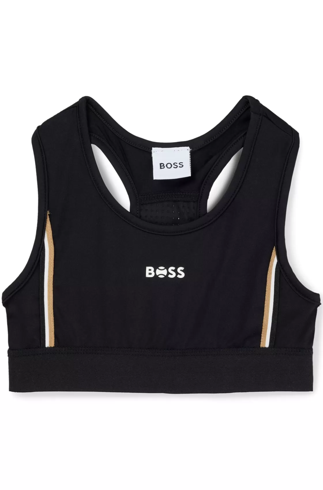 HUGO BOSS Kids' Sports Bra With Signature Stripes And Logo Black Shop