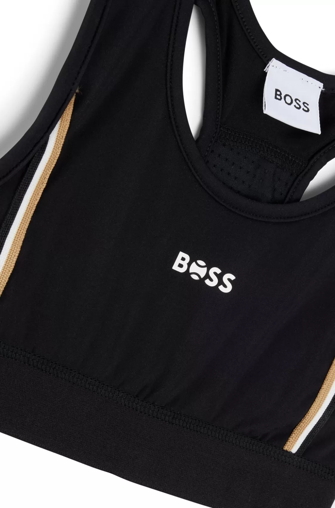 HUGO BOSS Kids' Sports Bra With Signature Stripes And Logo Black Shop