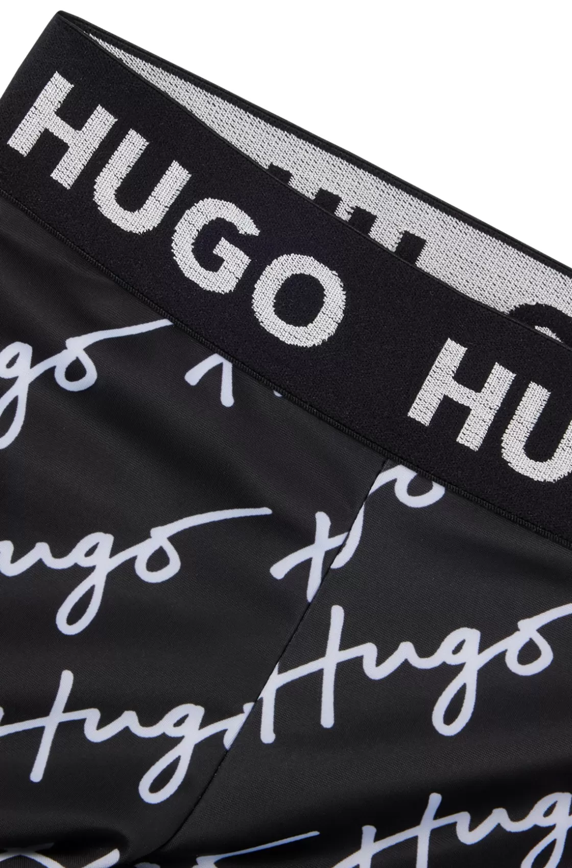 HUGO BOSS Kids' Stretch-jersey Leggings With Handwritten Logos Black Shop