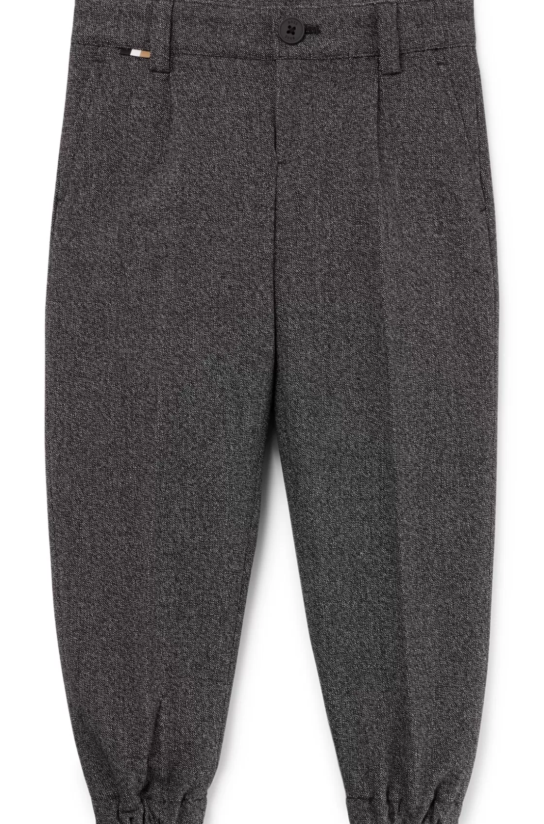 HUGO BOSS Kids' Suit Trousers In Stretch Fabric Dark Grey Discount