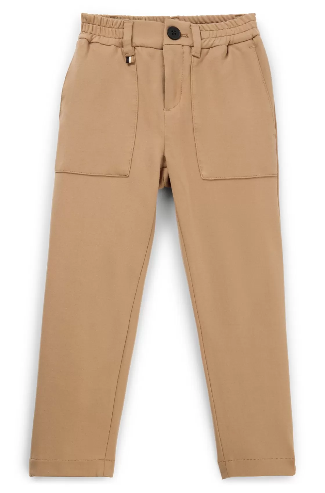 HUGO BOSS Kids' Suit Trousers In Stretch Fabric Brown Best Sale