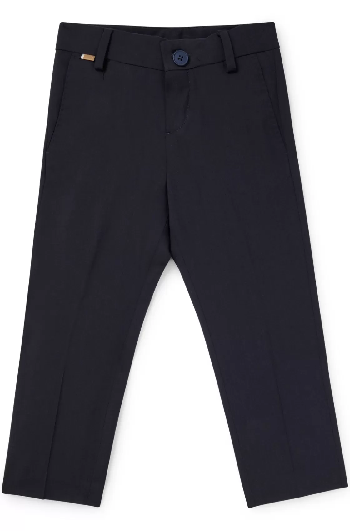 HUGO BOSS Kids' Suit Trousers In Stretch Wool Dark Blue Online