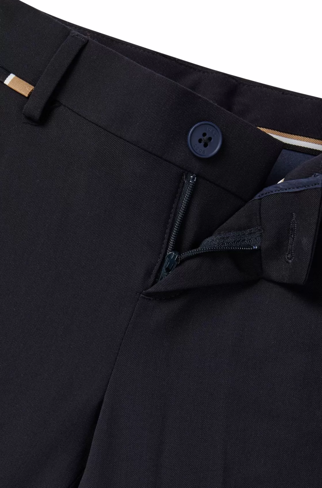 HUGO BOSS Kids' Suit Trousers In Stretch Wool Dark Blue Online