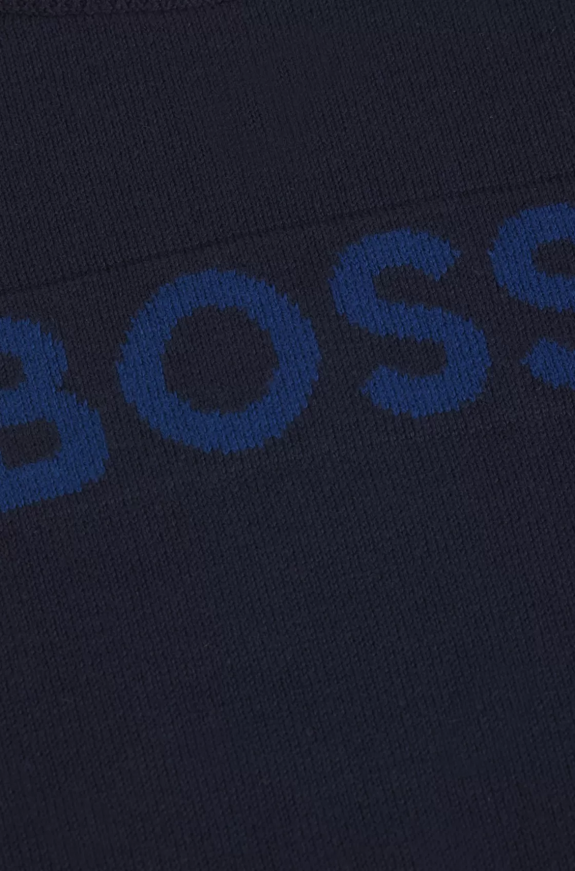 HUGO BOSS Kids' Sweater In Cotton With Embossed Logo Dark Blue Store