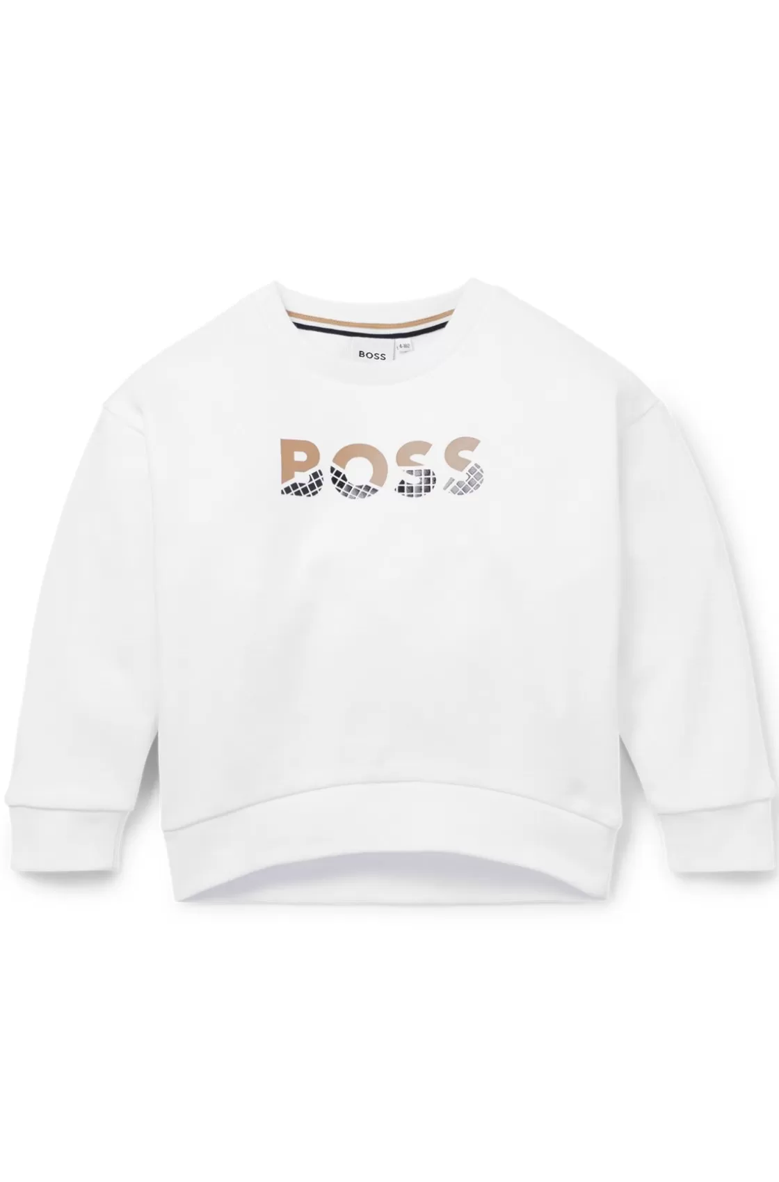 HUGO BOSS Kids' Sweatshirt In Cotton With Logo Print White Sale