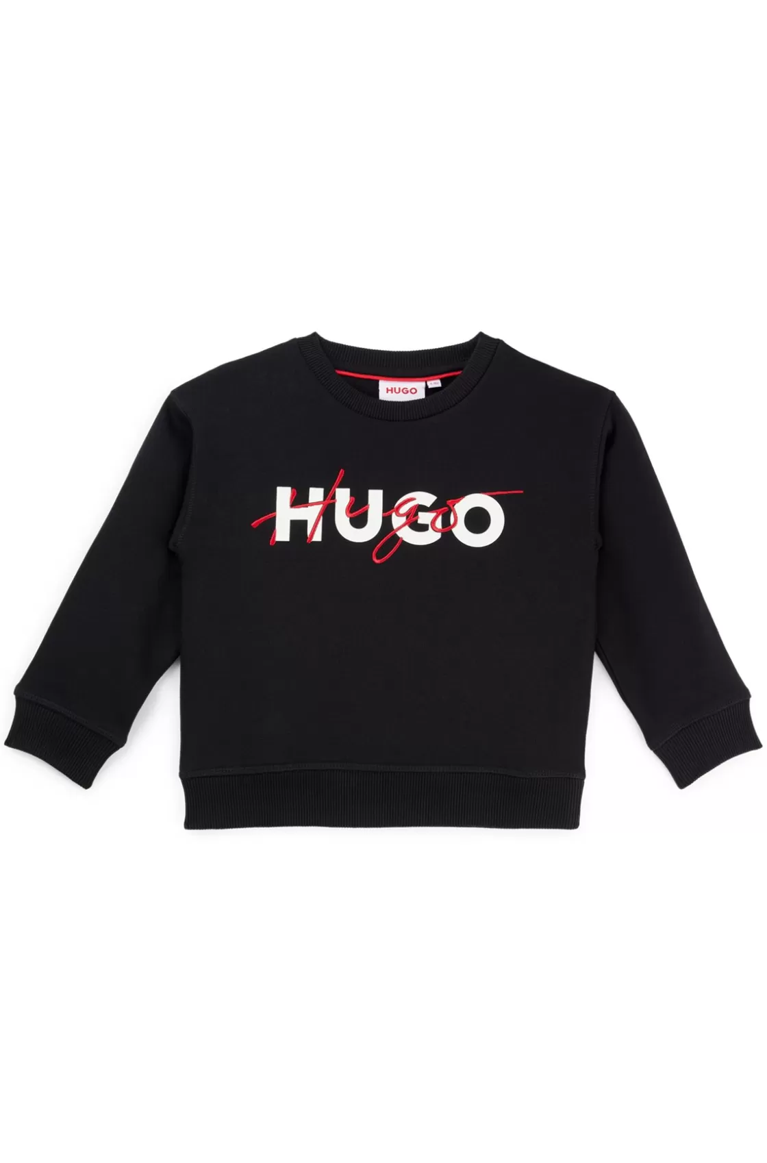 HUGO BOSS Kids' Sweatshirt In Fleece With Double Logo Black Hot