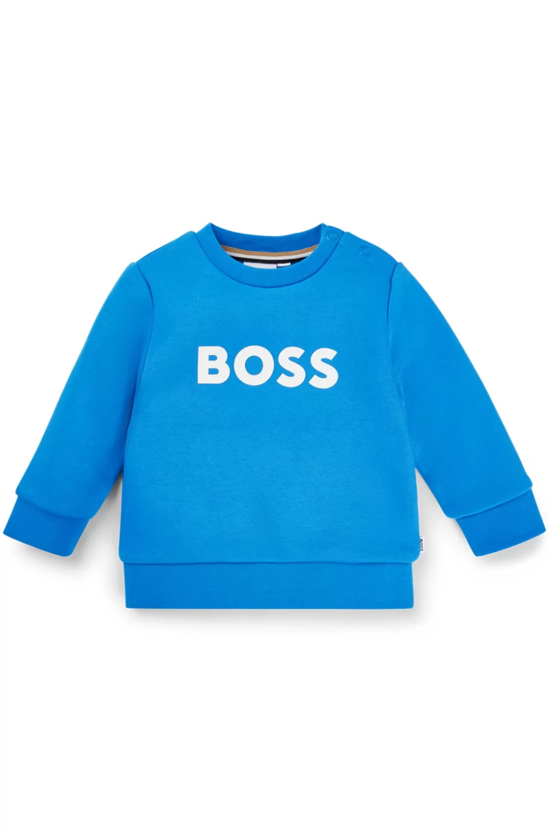 HUGO BOSS Kids' Sweatshirt With Logo Print Blue New