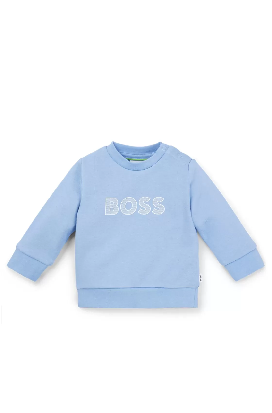 HUGO BOSS Kids' Sweatshirt With Logo Print Light Blue Clearance