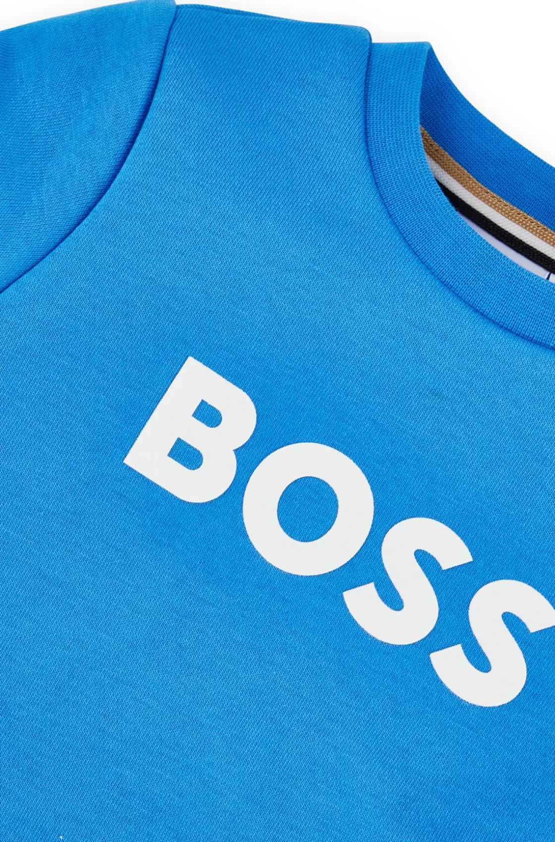 HUGO BOSS Kids' Sweatshirt With Logo Print Blue New