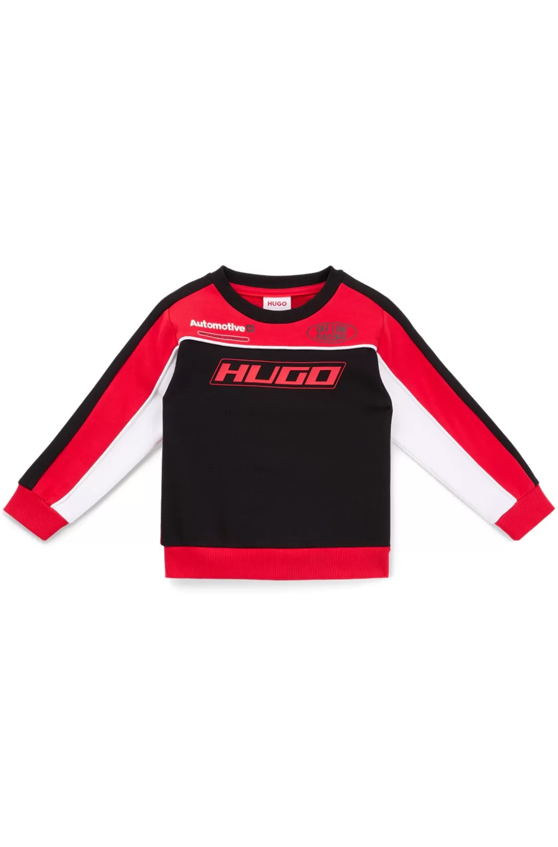 HUGO BOSS Kids' Sweatshirt With Racing-inspired Details Patterned Hot