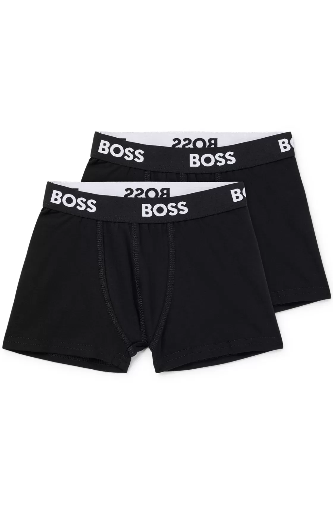 HUGO BOSS Kids' Three-pack Of Boxer Shorts In Stretch Cotton Black Hot
