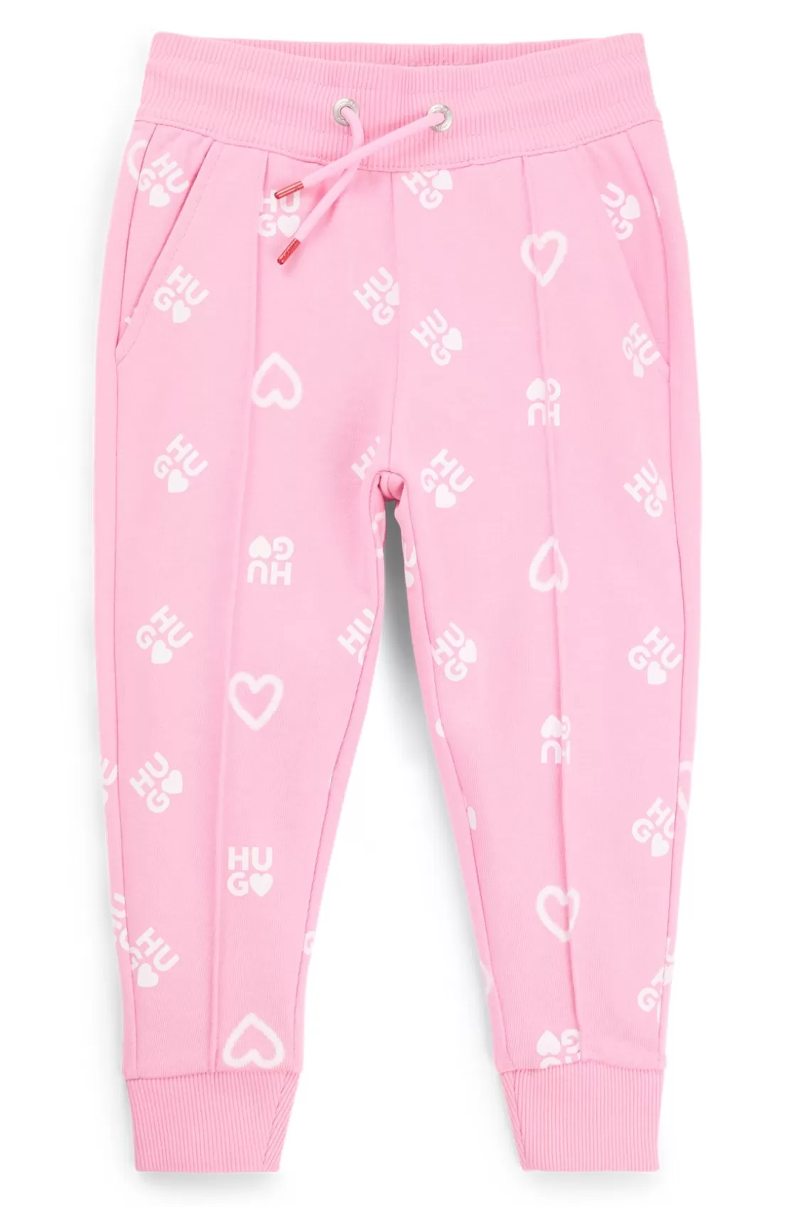 HUGO BOSS Kids' Tracksuit Bottoms With Hearts And Logos Pink Online