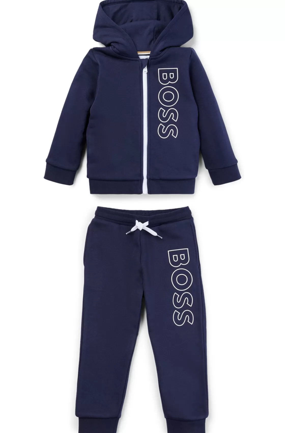 HUGO BOSS Kids' Tracksuit With Vertical Logos Dark Blue Best
