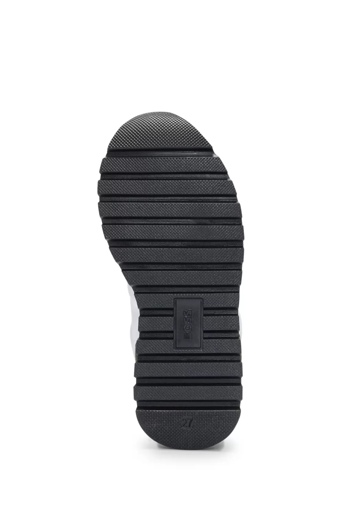 HUGO BOSS Kids' Trainers In Mixed Materials With Monogram Detail White Discount