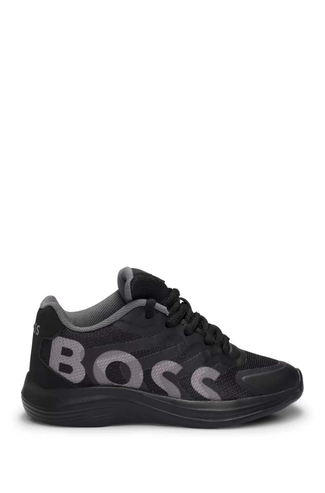 HUGO BOSS Kids' Trainers With 3D-effect Logo Black Clearance
