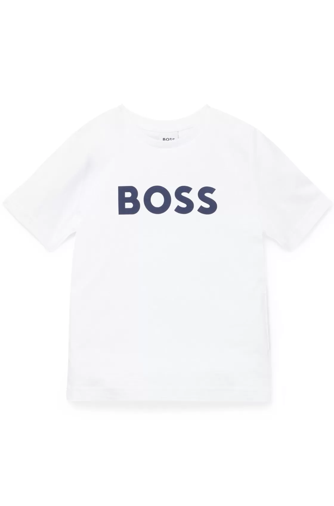 HUGO BOSS Kids' T-shirt In Cotton Jersey With Contrast Logo White Fashion