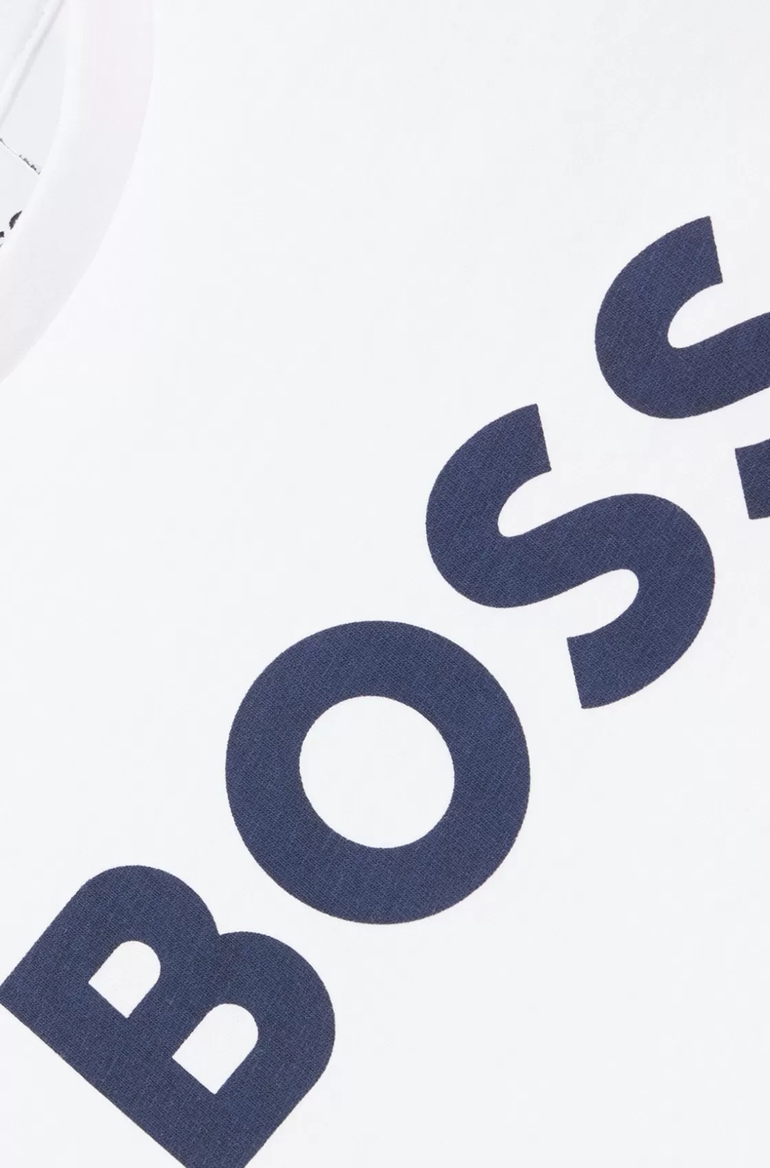 HUGO BOSS Kids' T-shirt In Cotton Jersey With Contrast Logo White Fashion