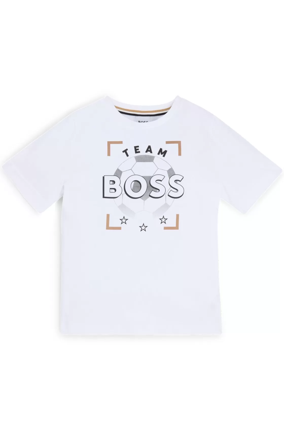 HUGO BOSS Kids' T-shirt In Cotton Jersey With Logo Artwork White Store
