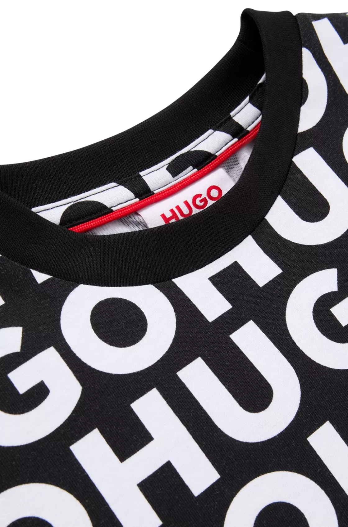 HUGO BOSS Kids' T-shirt In Cotton With All-over Logo Print Patterned Store