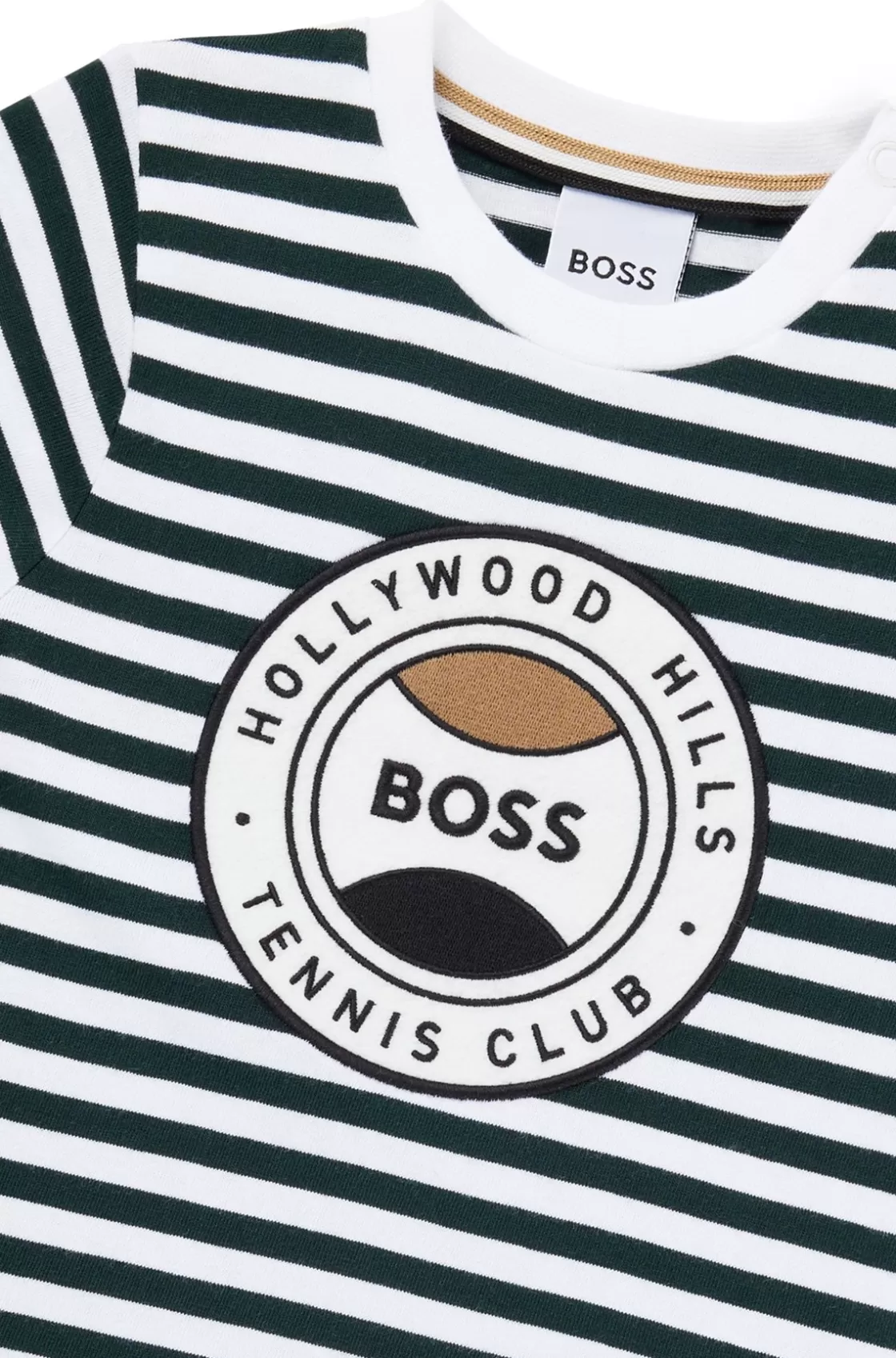 HUGO BOSS Kids' T-shirt In Cotton With Stripes And Logo Patterned Cheap
