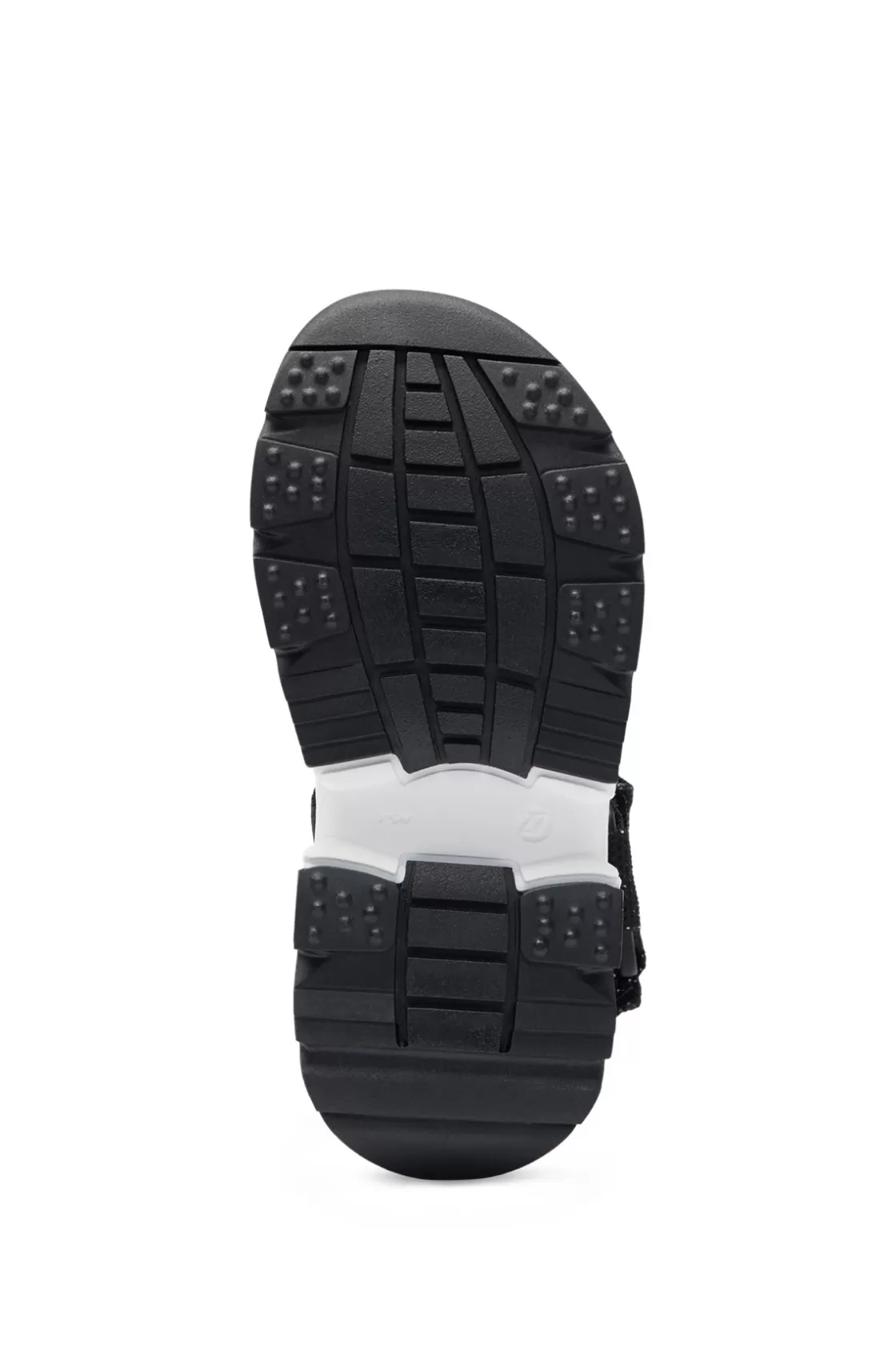 HUGO BOSS Kids' Two-tone Sandals With Branded Strap Black Cheap