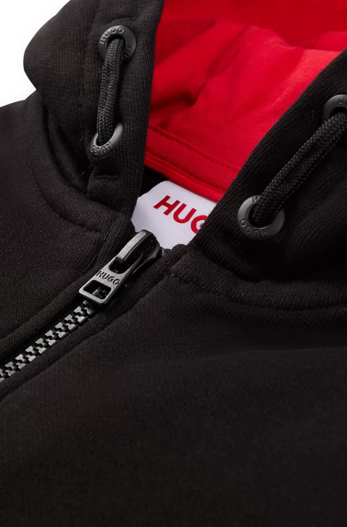 HUGO BOSS Kids’ Zip-up Hoodie With Sleeve Logo Black Best Sale