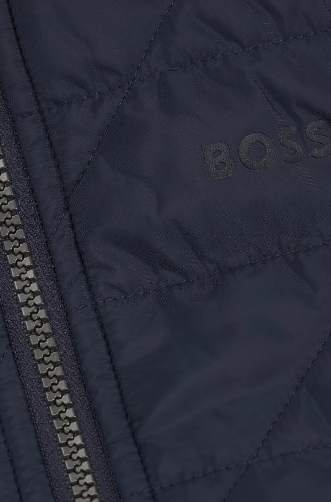 HUGO BOSS Kids' Zip-up Jacket With Double B Monogram Dark Blue Cheap