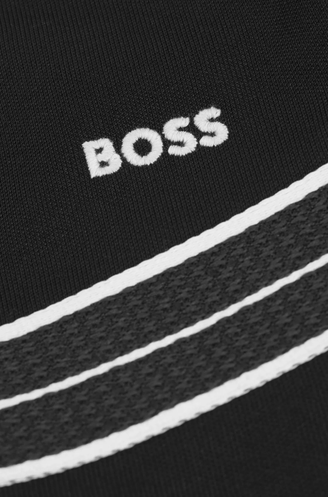 HUGO BOSS Kids' Zip-up Jacket With Herringbone Trims Black Hot