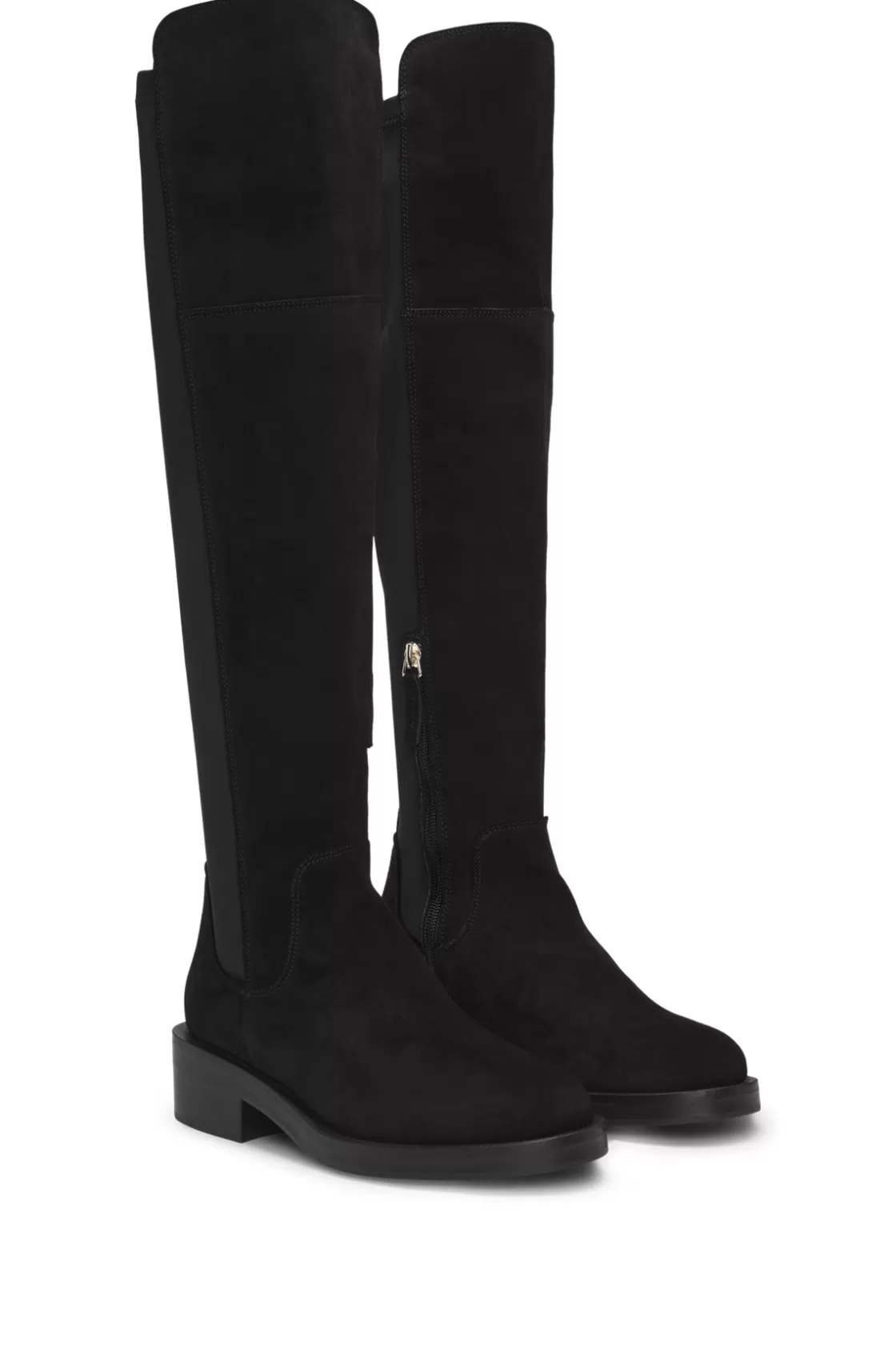 HUGO BOSS Knee-high Boots In Suede Black Sale