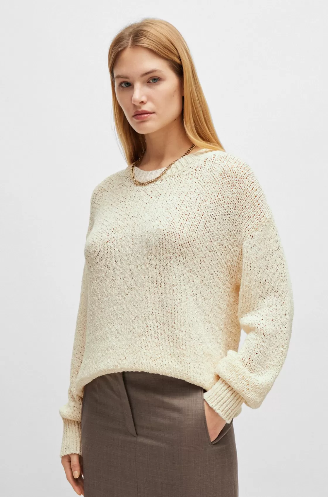 HUGO BOSS Knitted Sweater White Fashion