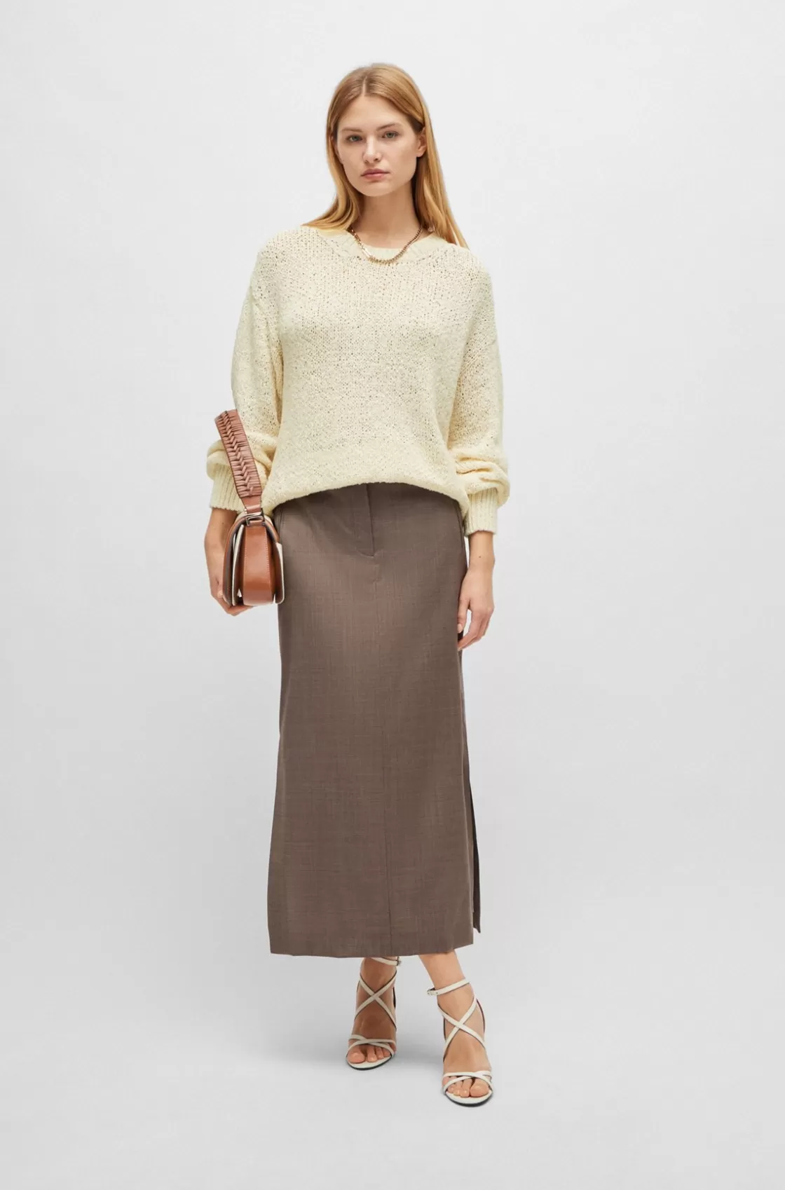 HUGO BOSS Knitted Sweater White Fashion